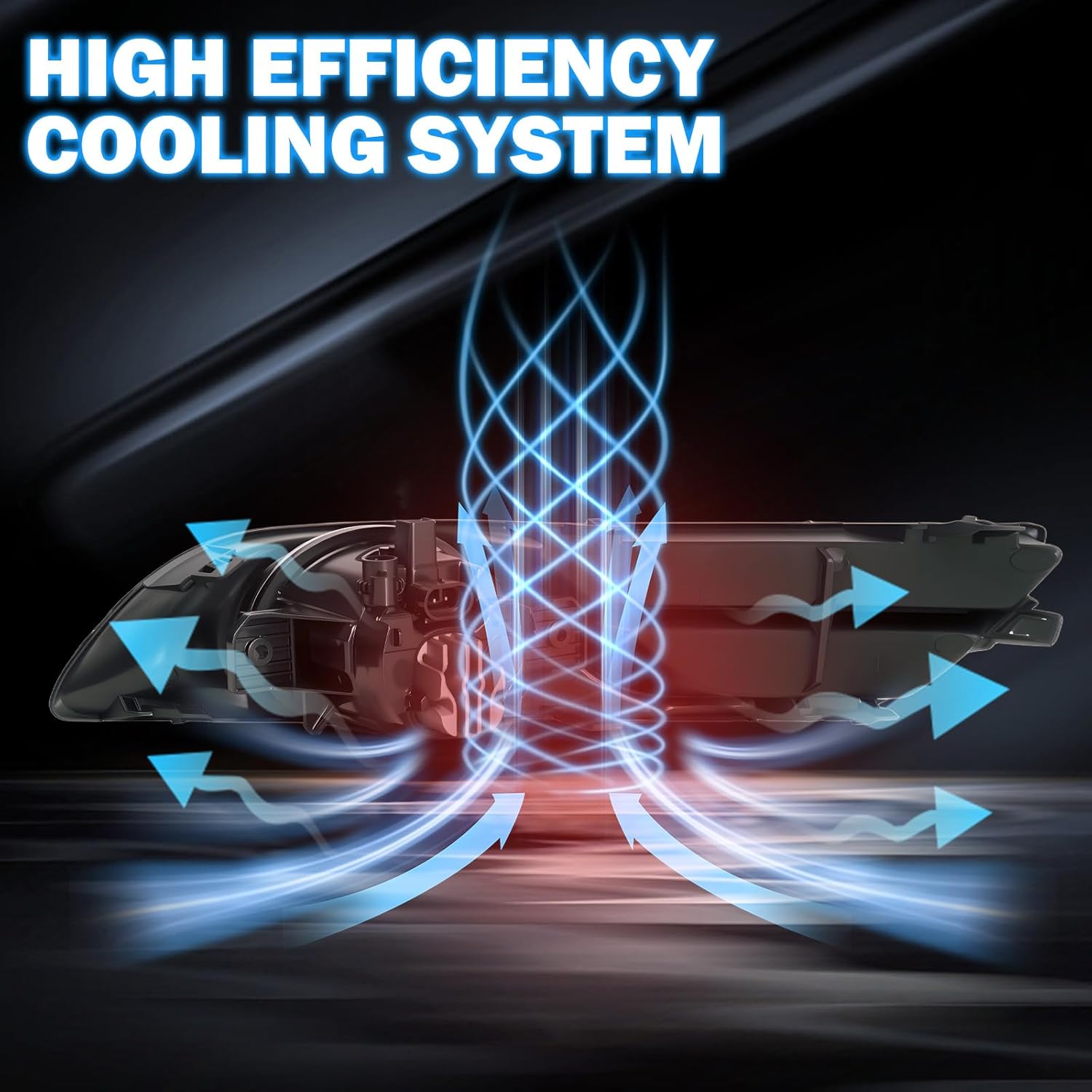 OKSIWA LED Fog Lights Assemblies Compatible With 2013 2014 2015 Nissan Sentra Clear Lens Front Bumper Fog Lights-8