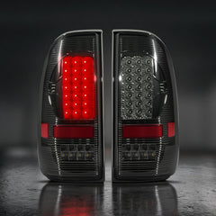 OKSIWA Smoked Full Led Tail Lights Compatible with 2008-2016 Ford F250 F350 F450 Turn Signal,Brake Light,Reverse Light Rear Light Assembly Replacement-1