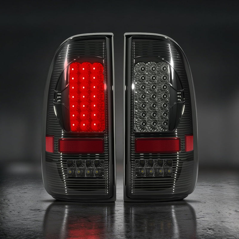 OKSIWA Smoked Full Led Tail Lights Compatible with 2008-2016 Ford F250 F350 F450 Turn Signal,Brake Light,Reverse Light Rear Light Assembly Replacement-1