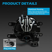 OKSIWA Fog Lights Compatible with 2019 2020 2021 2022 2023 2024 2025 Toyota RAV4 Fog Lamps Replacement 1 Pair Clear Lens with Switch and Wiring Kit(Not fit ADVENTURE)