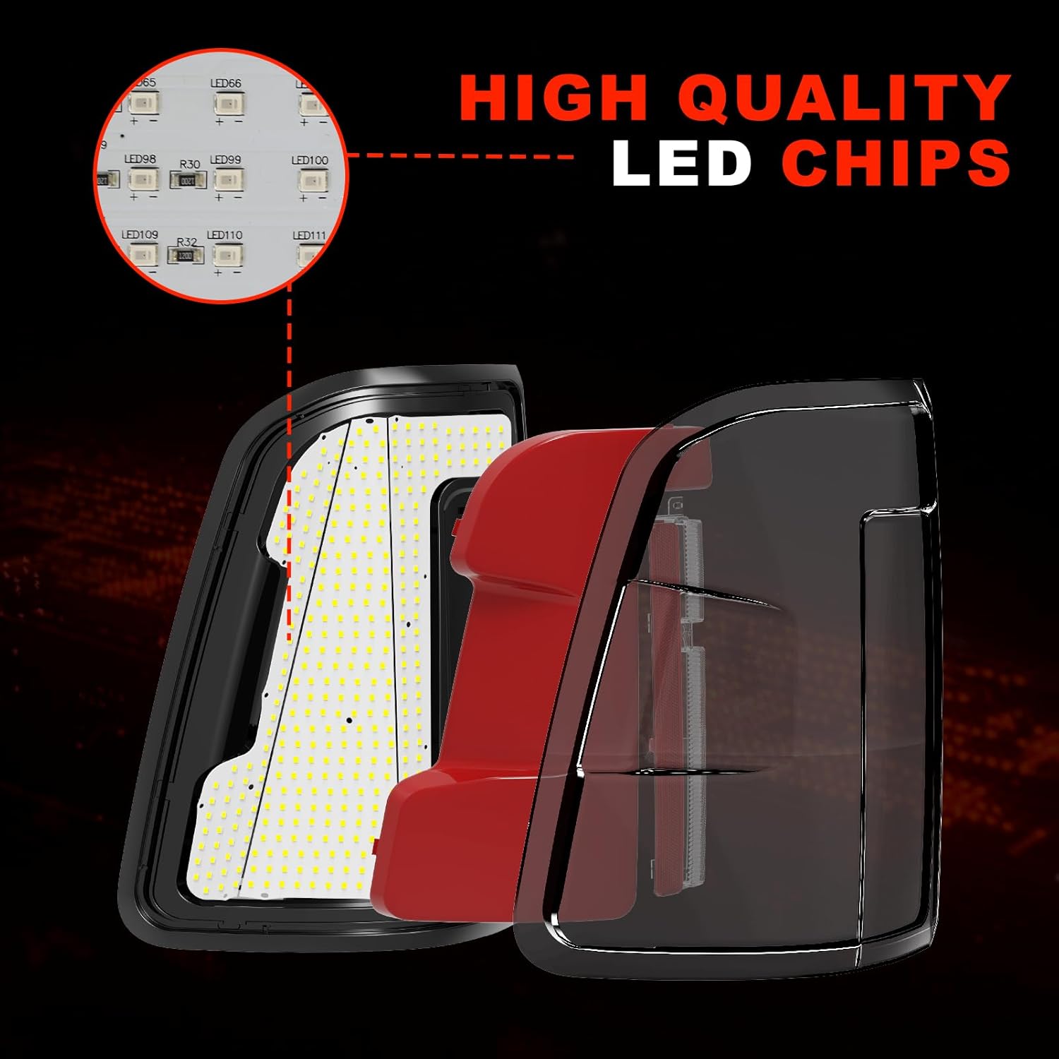 OKSIWA Sequential Full Led tail lights for 2019-2024 Dodge Ram 1500 (without Bilnd Spot) Starting Animated Rear Light Assembly, Dynamic Turn Signal,Brake,Reverse Smoked Not applicable to classic-4