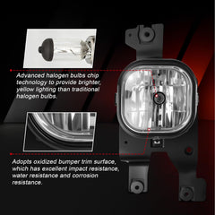 OKSIWA Fog Lights Compatible with 2008-2010 Ford F250 F350 F450 Super Duty Truck, Front Driving Lamps Clear Lens Assembly Replacement, DOT Approved (1 Pair Halogen Lamp)-3