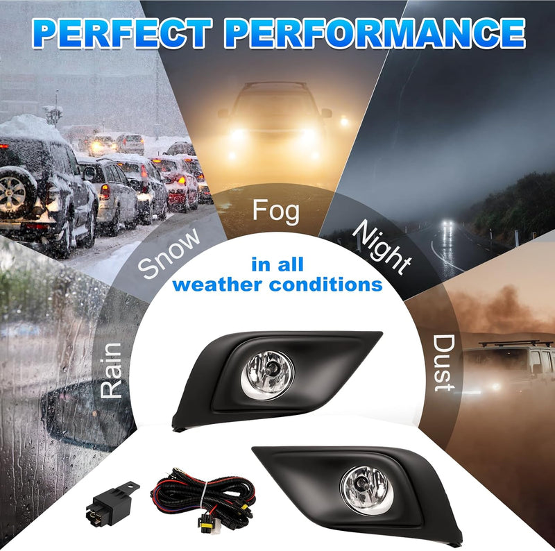 OKSIWA Fog Lights Compatible with 2015 2016 2017 2018 Nissan Murano Bumper Driving Fog Lamps Assemblies with Switch and Wiring Harness-6