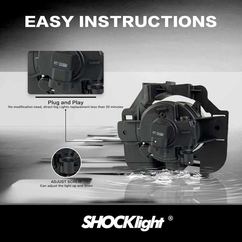 OKSIWA Fog Lights Compatible with 2007-2009 Nissan Altima 4DR Sedan Fog Lamps Assembly with Wiring Harness and Switch-3