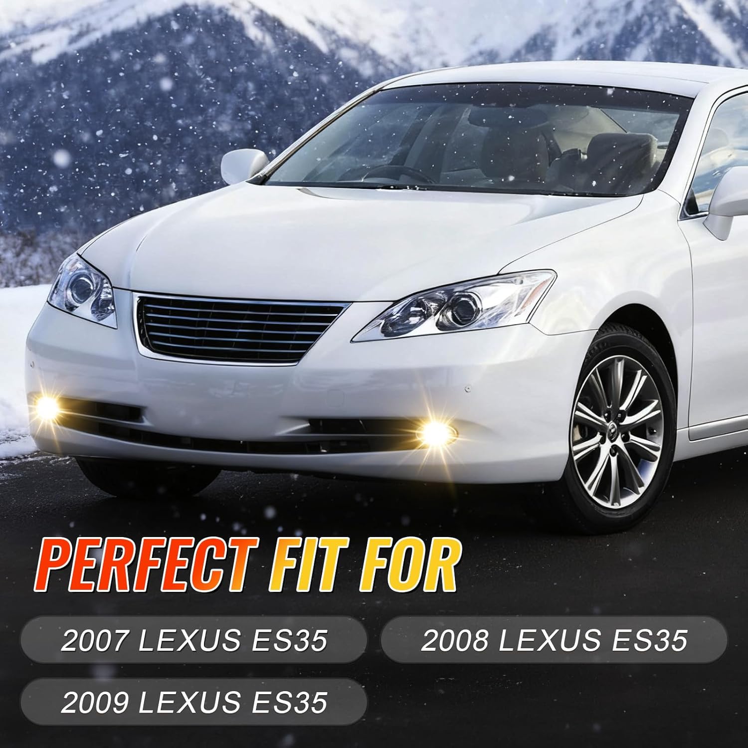 OKSIWA 2007-2009 Lexus ES350 Fog Lights Compatibility OEM,Lexus ES350 Fog Lights Enhanced Visibility for Safer Driving,Easy Installation,Chrome 1 Pair