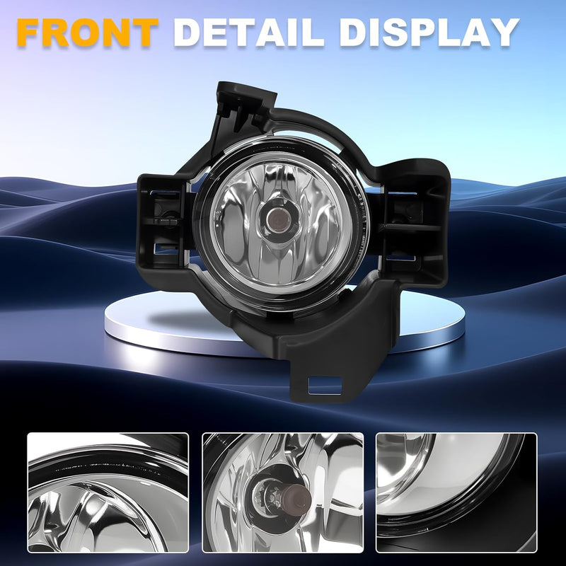 OKSIWA Fog Lights Compatible With 2010 2011 2012 Altima 4DR Sedan Fog Lights Front Bumper Lamps with Halogen Bulb Harness and Switch Left Driver and Right Passenger Side-2