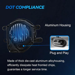 DOT approved LED Fog Lights for 2014-2016 Toyota Corolla Altis Plug & Play-4