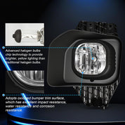 OKSIWA Fog Lights Compatible for Ford 2011-2016 F250/F350/F450/F550 Super Duty, Bumper Driving LED Fog Lamp Assembly Replacement FogLight Kit, DOT Certified（1 Pair）