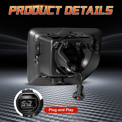 DOT Approved LED Fog Lights for 2015-2019 GMC Sierra 2500HD/3500HD Plug & Play-4