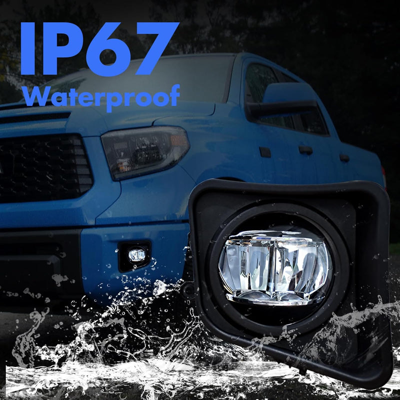 OKSIWA Led Fog Lights Compatible with 2014 2015 2016 2017 2018 2019 2020 2021 Toyota Tundra, 14-21 Tundra Front Driving Fog Lamps Kit, DOT Certified, Clear Lens - 1 Pair-3