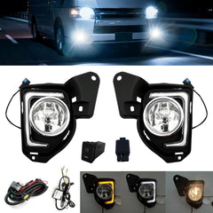 OKSIWA DRL Fog Lights Compatible with 2014 2015 2016 2017 2018 Toyota Hiace with DRL Turn Signals Fog Lamps Assemblies w/Switch and Wiring Harness-2