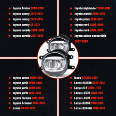 OKSIWA 1Pair LED Fog Lights for 2009-2013 Corolla,2012-2015 Tacoma,2010-2013 4runner,2007-2014 Camry,RAV4 Matrix Avalon Prius Solara Venza Yaris【2006 SCION】 for GS350 HS250h IS-F-2
