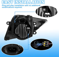 OKSIWA LED Fog Lights Compatible with 2008-2010 Toyota Corolla Bumper Driving Fog Lamps Assemblies with Switch and Wiring Harness-4