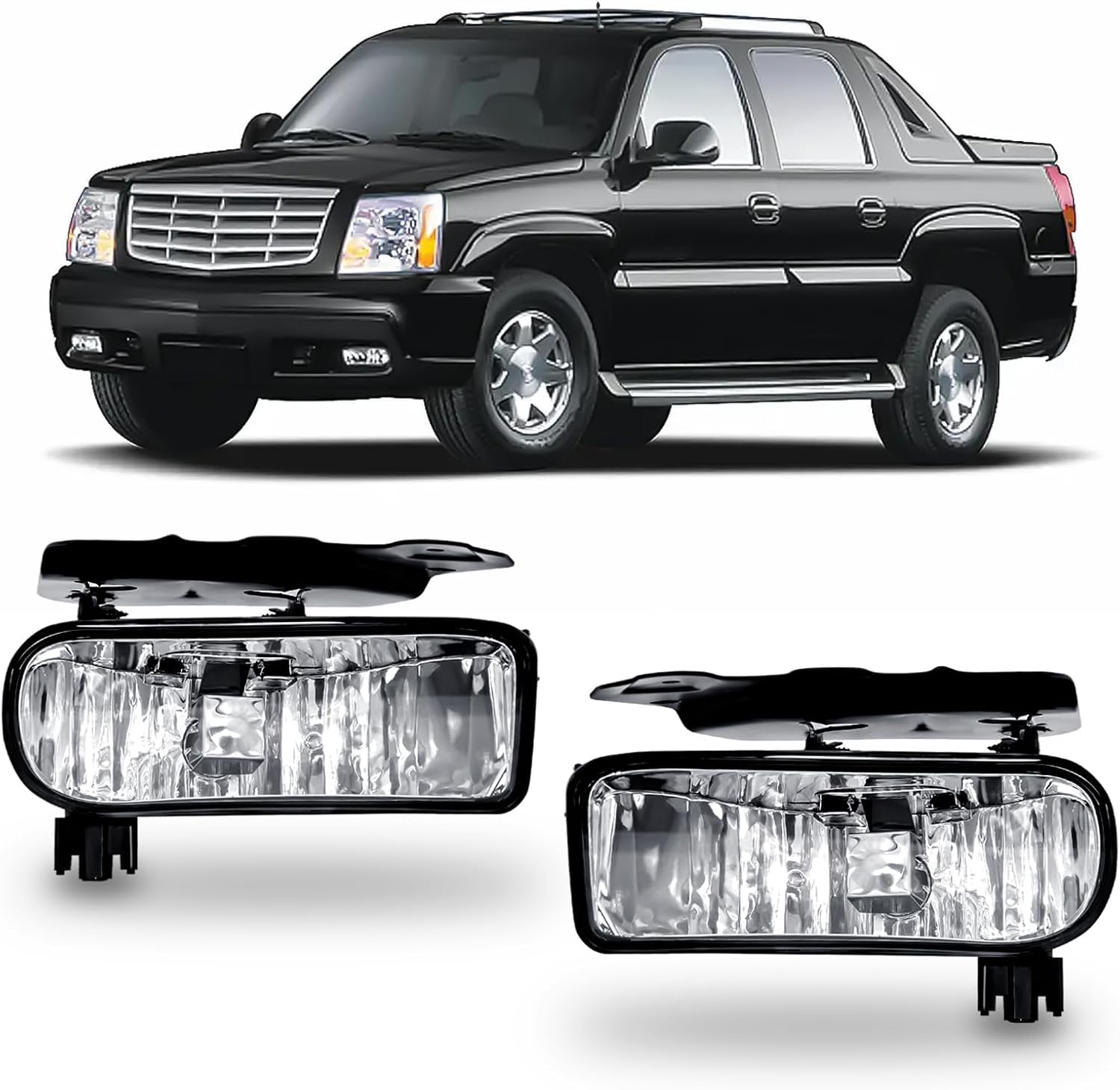OKSIWA Halogen Fog Lights for 2002-2006 Cadillac Escalade/EXT, 2003-2006 Escalade ESV, Led Fog Lamps front Bumper Driving Light,Plug and Play-1