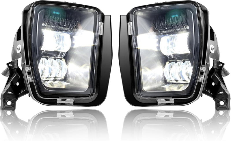 OKSIWA LED Fog Light fit for 2013 2014 2015 2016 2017 2018 Dodge Ram 1500 Pickup 2019 2020 2021 RAM 1500 Classic(Not Fit for Rebel Model) Fog Lamps With Black Trim-4