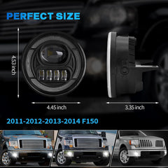 OKSIWA LED Fog Lights with DRL/Turn Signal Compatible with 2011 2012 2013 2014 Ford F150 Bumper Driving Fog Lamp Assembly Replacement DOT Approved（1 Pair）-3