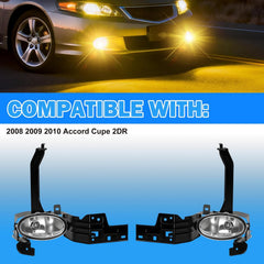 OKSIWA Fog Lights for Honda Accord 2008 2009 2010, Front Bumper Lamps with Switch & Wiring Harness, Easy Installation-3