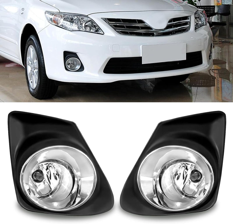 OKSIWA Fog Lights Compatible with 2011 2012 2013 Corolla,Bumper Driving Fog Lamp Assembly, Halogen Bulbs，OEM-Style Replacement,1 Pair-1
