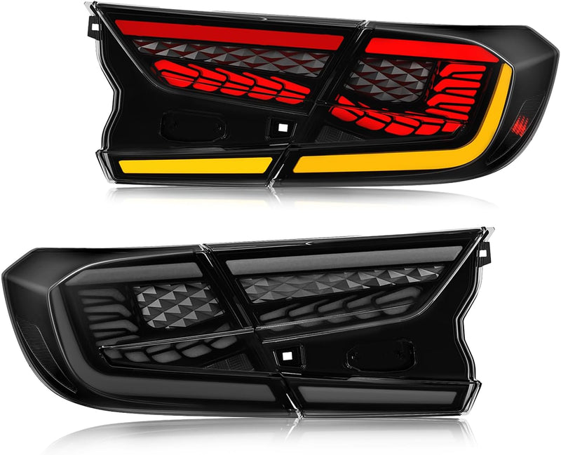 OKSIWA Full LED Tail Lights for Honda Accord 2018-2022(10th & 10.5th Gen) Rear Lights with Start-Up Animation, Turn Signals, Brake Lights, and Reverse Lights-10