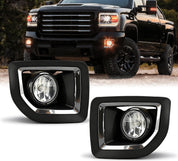 OKSIWA Fog Lights-For 2015-2019 GMC Sierra 2500HD/ 3500HD, Fog Light Assembly Replacement, Easy to Install