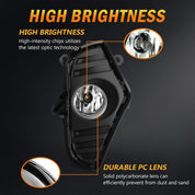 OKSIWA Halogen Fog Lights,For 2019-2025 Toyota Rav4, Front Bumper Fog Lamp Assembly kit, with Bezel Wiring Harness,Plug and Play,Easy to Install