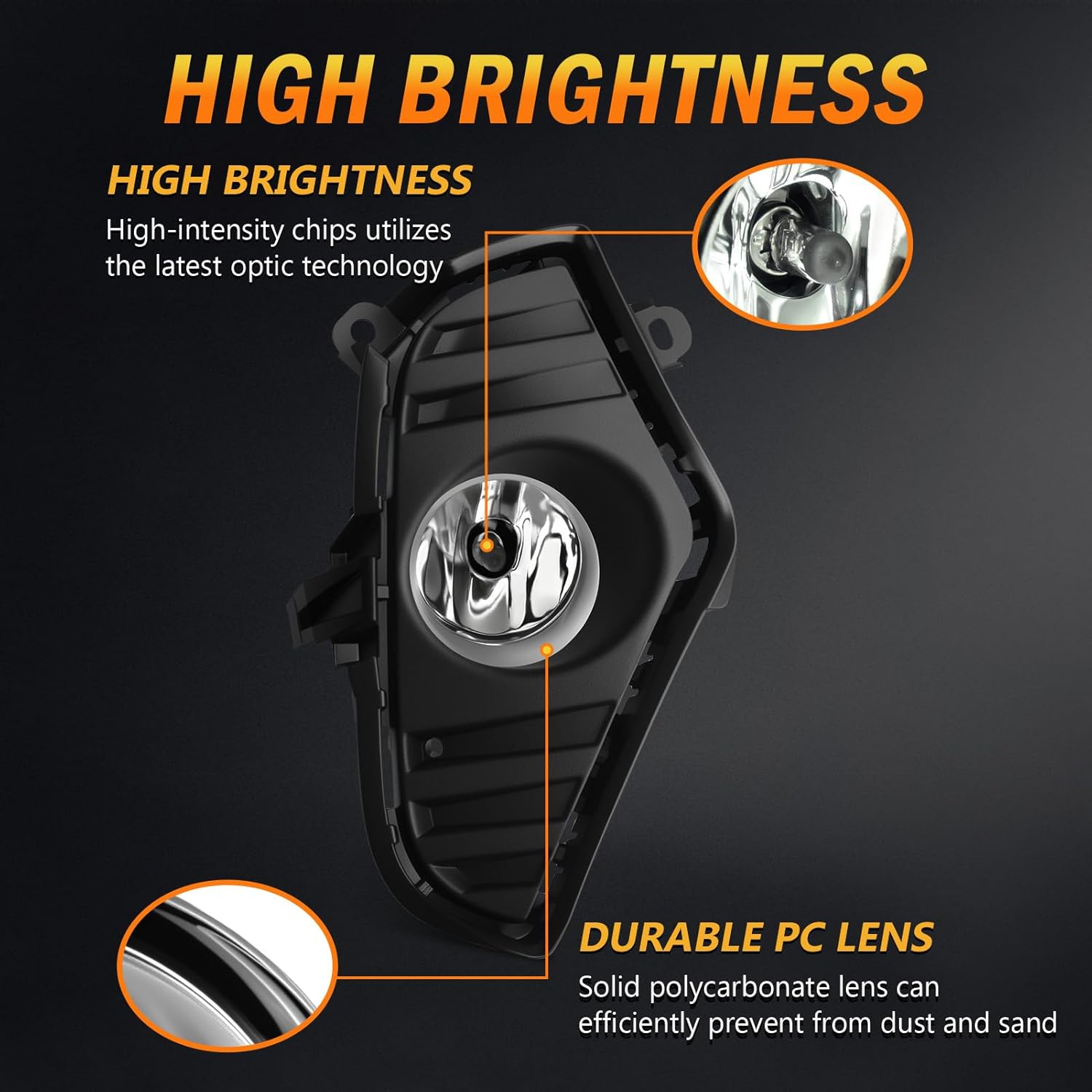 OKSIWA Halogen Fog Lights,For 2019-2025 Toyota Rav4, Front Bumper Fog Lamp Assembly kit, with Bezel Wiring Harness,Plug and Play,Easy to Install-6