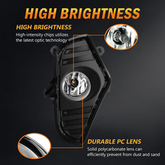 OKSIWA Halogen Fog Lights,For 2019-2025 Toyota Rav4, Front Bumper Fog Lamp Assembly kit, with Bezel Wiring Harness,Plug and Play,Easy to Install-6
