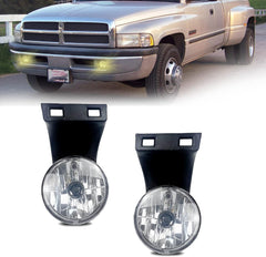 OKSIWA Fog lights Compatible with [1994-2002 Dodge RAM 1500 2500 3500] Pair Left+Right With 880 12V 27W Halogen Bulbs(Clear Lens)-1