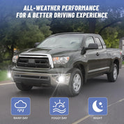 OKSIWA LED Fog Lights with DRL & turn singal Assembly Compatible With 2005-2011 Tacoma,2007-2013 Tundra,2004-2006 Solara,2008-2015 Sequoia Clear Lens 1Pair Upgraded Modified Lamps