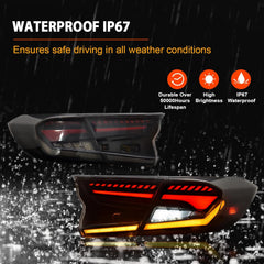 OKSIWA Full LED Tail Lights for Honda Accord 2018 2019 2020 2021 2022 (10th & 10.5th Gen) | 18-22 Accord Rear Lights with Start-Up Animation, Turn Signals, Brake Lights, and Reverse Lights-4
