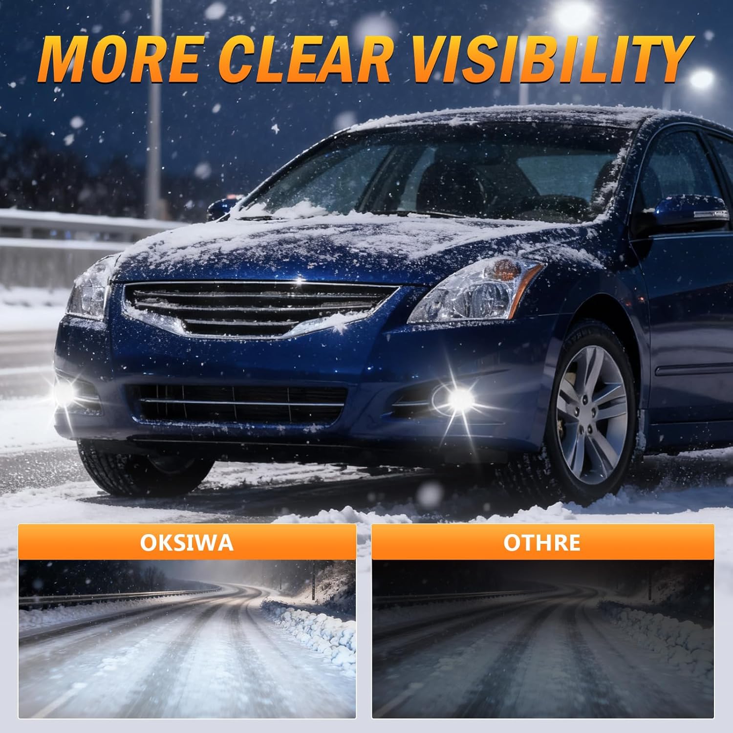 OKSIWA LED Fog Lights,Compatible with Nissan Altima Sedan 2010 2011 2012,Front Bumer Driving Light,Fog Lamp Assembly,with Wiring Harness, Switch,Plug and Play,Waterproof