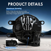 OKSIWA LED Fog lights Assembly For 2010-2011 Toyota Camry, Waterproof And Durable Fog Lights For Toyota Camry With Advanced Chip For Enhanced Visibility In All Weather (Left Driver and Right Passenger Side)