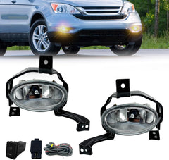 OKSIWA Fog Lights Compatible With Honda Crv Cr-v 2010 2011 Fog Lamps With Switch and Wring Kit H11 12V 55W Bulbs(Clear Lens)-1