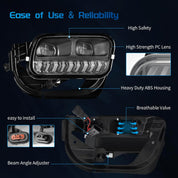 OKSIWA LED Fog Lights for Dodge Ram 2009-2012 1500, 2010-2018 2500, 2010-2018 3500 with Daytime Running Lights DRL Set Assembly 1 Pair Driving Fog Lamps Replacement