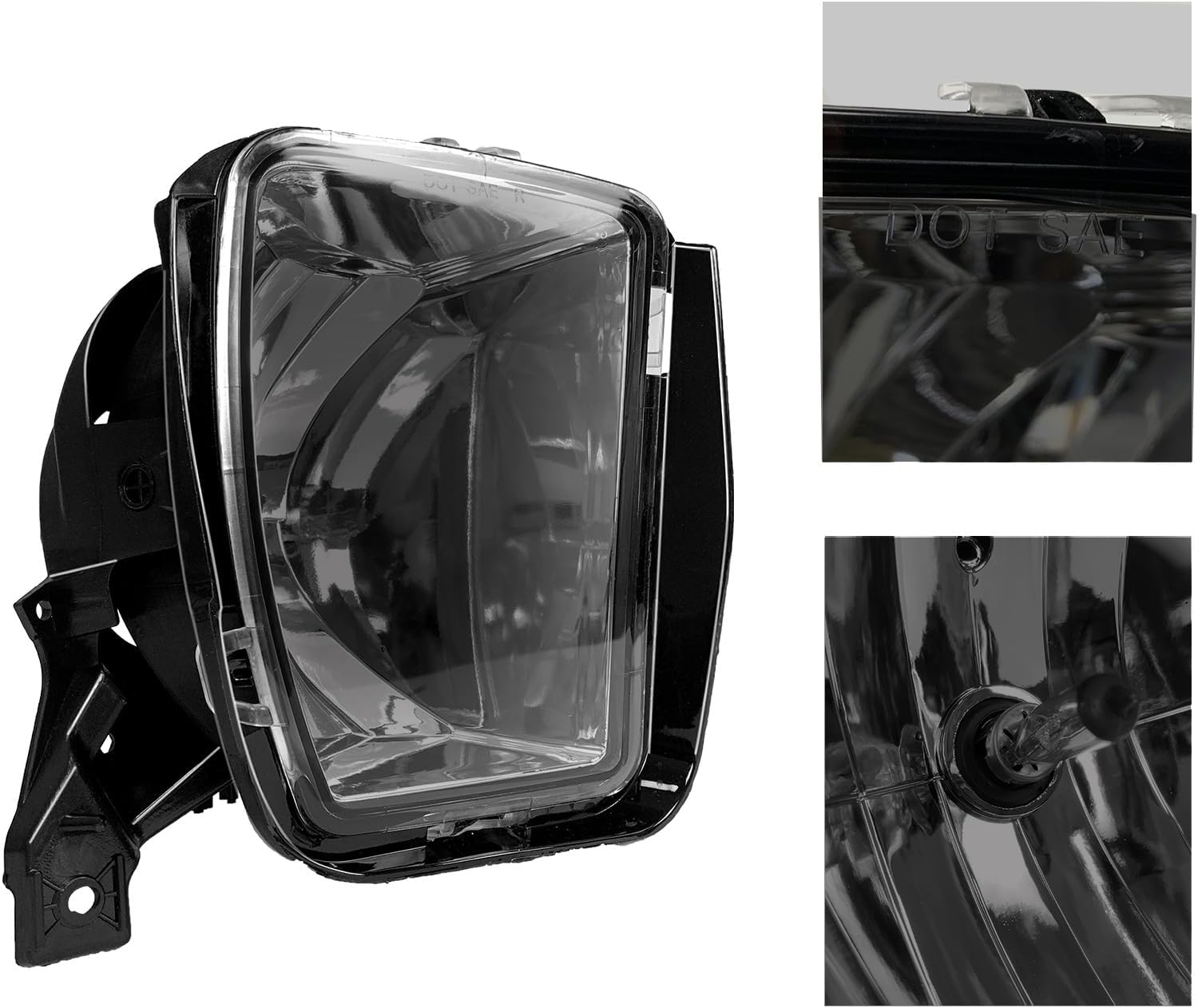 OKSIWA Fog Light fit for 2013 2014 2015 2016 2017 2018 Dodge Ram 1500 Pickup 2019 2020 2021 RAM 1500 Classic(Not Fit for Rebel Model) With 9006 12V 35W Halogen Bulbs- Smoked Lens-4