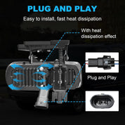 OKSIWA LED Fog Lights Kit For 1999-2002 Sierra/2000-2006 GMC Yukon/Yukon XL, Pickup Truck SUV Front Driving Fog Lamps Assembly Clear Lens, 1 Pair