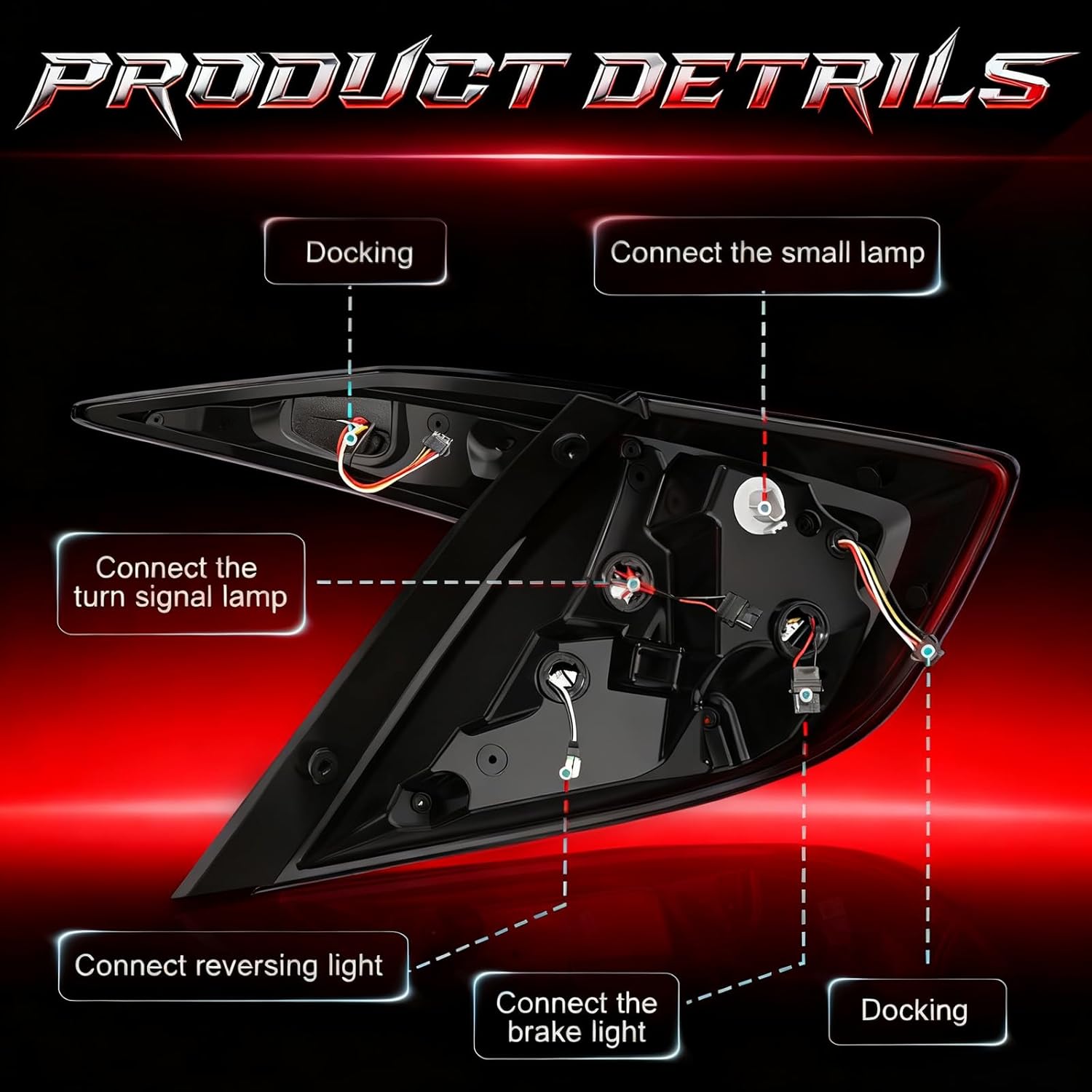 OKSIWA Sequential LED Tail Lights Compatible with Honda Civic 10th Gen Sedan 2016-2021, Not for Hatchbacks, Starting Animated Tail Light Assembly, Brake Turn Signal Lights, Reverse Lights, Parking Light