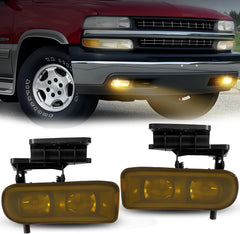 DOT Approved Yellow LED Fog Lights for 1999-2006 Chevy Silverado Tahoe Suburban Plug & Play-1