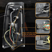 OKSIWA Sequential LED Tail Light for 2003 2004 2005 2006 Chevy Silverado, with Start-up Animation, Dynamic Turn Signal, Wing Shaped Design Rear Lights, Brake Reverse, Smoked Lens