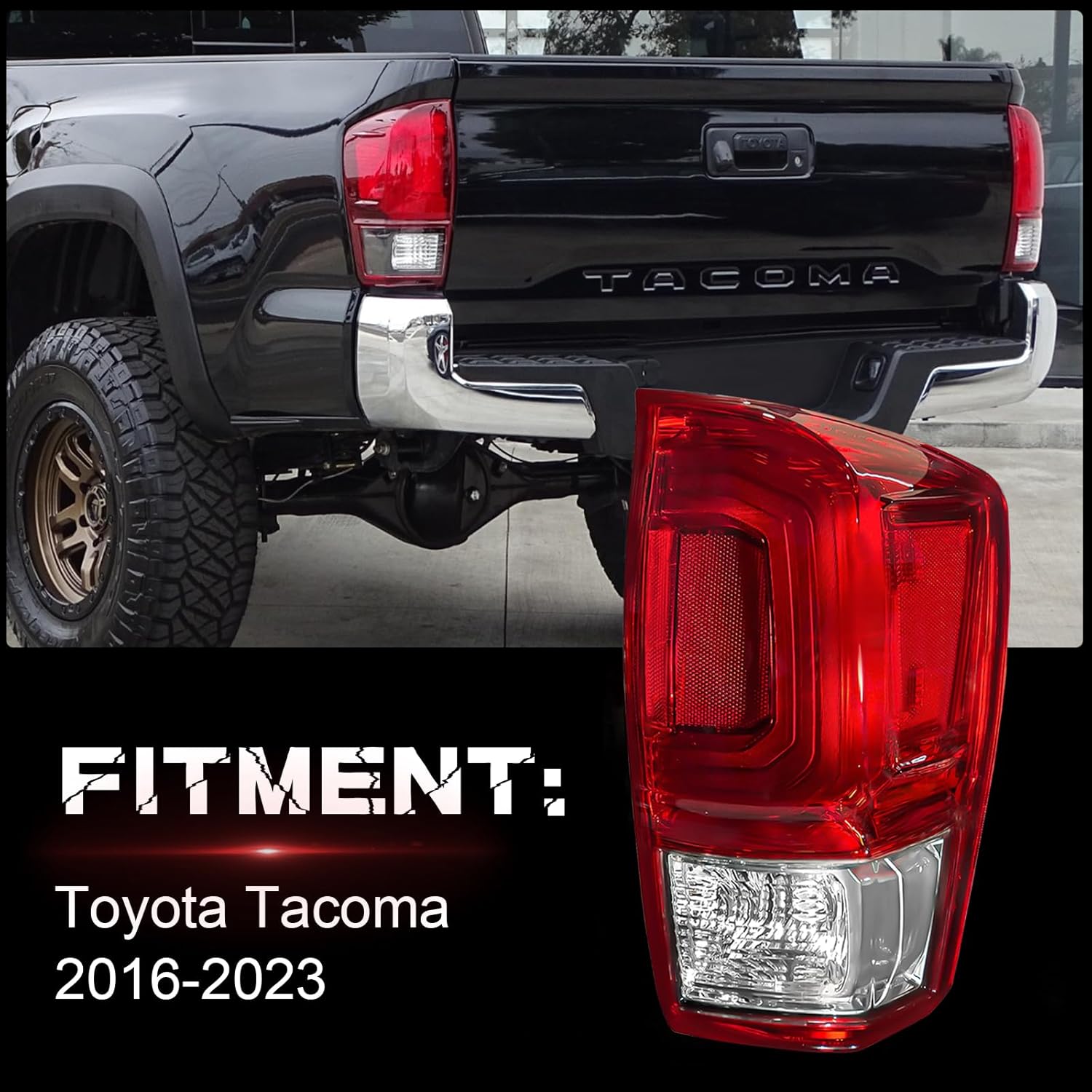 OKSIWA Tail Light Housing for 2016-2023 Toyota Tacoma,Passenger Side Rear Tail light Replacement - Right Tail Lamp-2