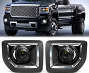 OKSIWA LED Fog Lights Compatible with 2015-2019 GMC Sierra 2500HD/ 3500HD, Bumper Driving LED Fog Lamp Assembly Replacement Fog Light Kit, DOT Certified(1 Pair)