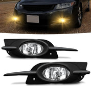 OKSIWA Halogen Fog Lights for 2009 2010 2011 Honda Civic Coupe,Front Bumper Driving Light Kit,Fog Lamps Assembly Replacement With Switch, Wiring Harness, Plug and Play
