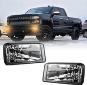 OKSIWA Halogen Fog Lights for 2007-2015 Chevy Silverado, Suburban, Tahoe, 2007-2013 Avalanche, Pick Up Truck Fog Lamp Replacement with Fog Wiring Harness Switch