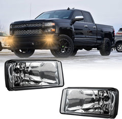OKSIWA Halogen Fog Lights for 2007-2015 Chevy Silverado, Suburban, Tahoe, 2007-2013 Avalanche, Pick Up Truck Fog Lamp Replacement with Fog Wiring Harness Switch-1