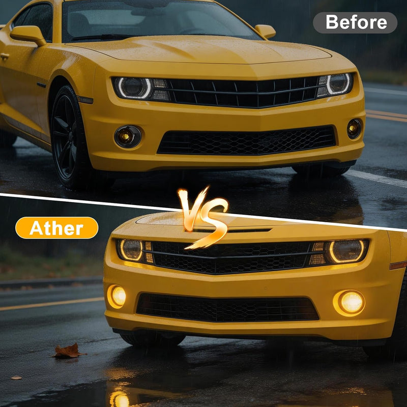 DOT Compliant Yellow LED Fog Lights for 2010-2013 Chevy Camaro Plug & Play-5