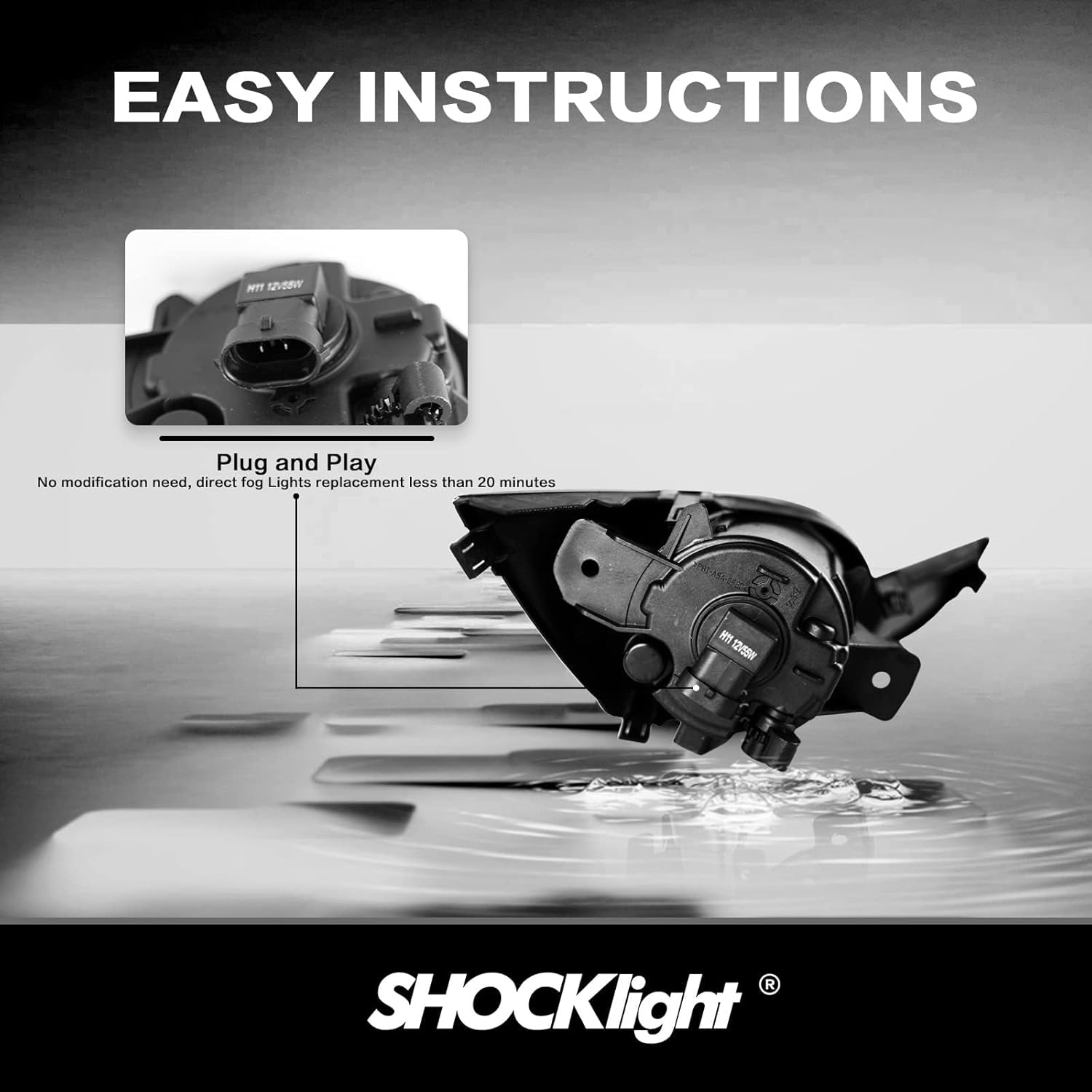 OKSIWA Fog Lights Assembly Replacement For 2013 2014 2015 Altima Fog Light Replacement with 12V 55W H11 Bulbs Wiring Harness and Switch-2
