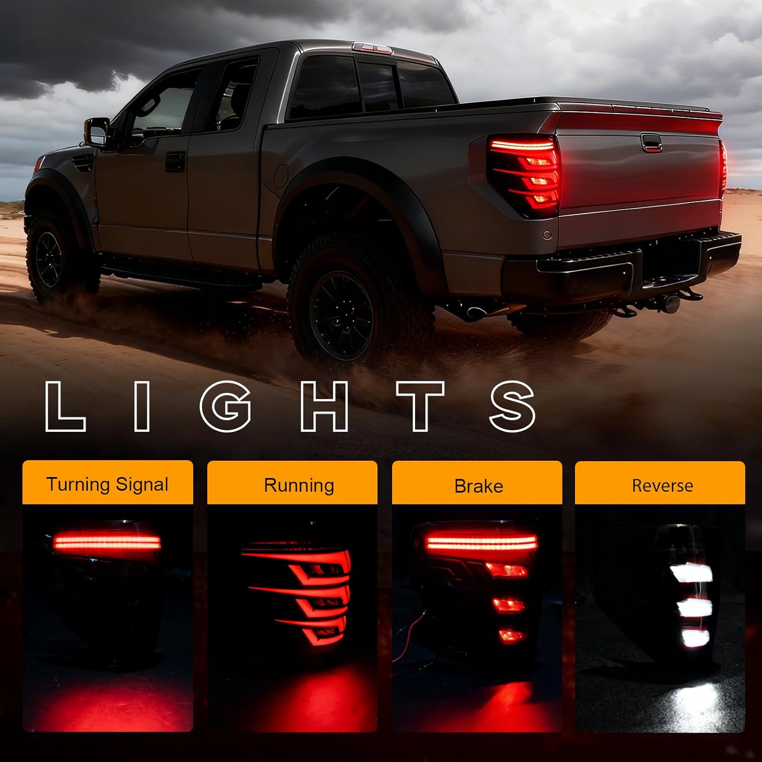 OKSIWA Sequential Full Led tail lights Compatible with Ford F150 2009-2014, Starting Animated, Dynamic Turn Signal,Brake Light, Reverse Light Rear Light Assembly-2