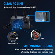 OKSIWA LED Fog Lights With DRL and Dynamic Turn Signals for Chevy Tahoe, Suburban (2015-2020), Suburban 3500HD (2016-2019), GMC Yukon & Yukon XL - Front Driving Fog Lamps