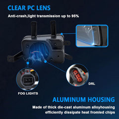DOT Compliant LED Fog Lights with DRL & Sequential Turn Signal for 2015-2020 Chevy Tahoe Suburban,GMC Yukon Yukon XL Plug & Play-5