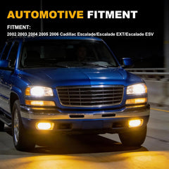OKSIWA LED Fog Lights Assembly Compatible with 2002 2003 2004 2005 2006 Cadillac Escalade/Escalade EXT/Escalade ESV Driving Fog Lamps Yellow Lens-2